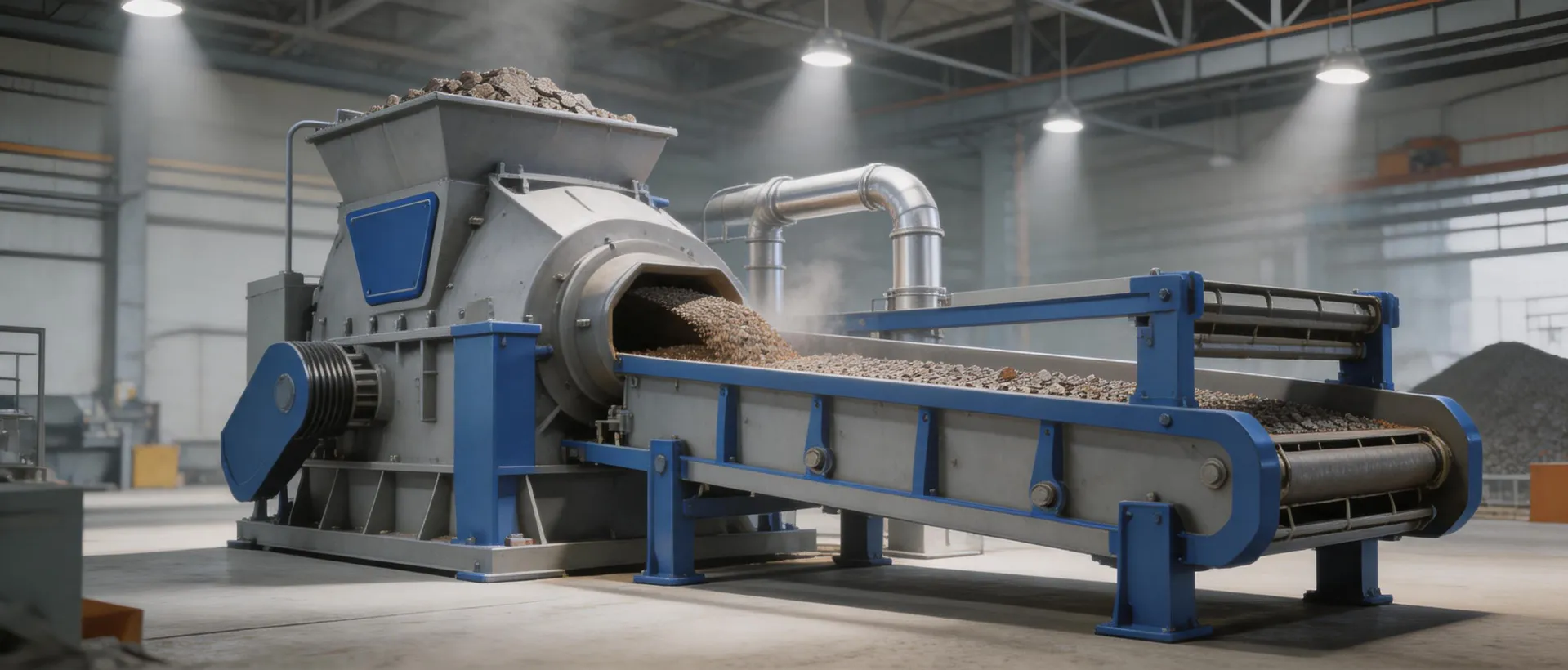 Vibrating screen in mineral plant