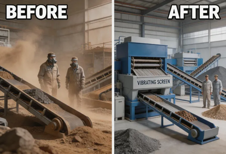Before and after screening efficiency